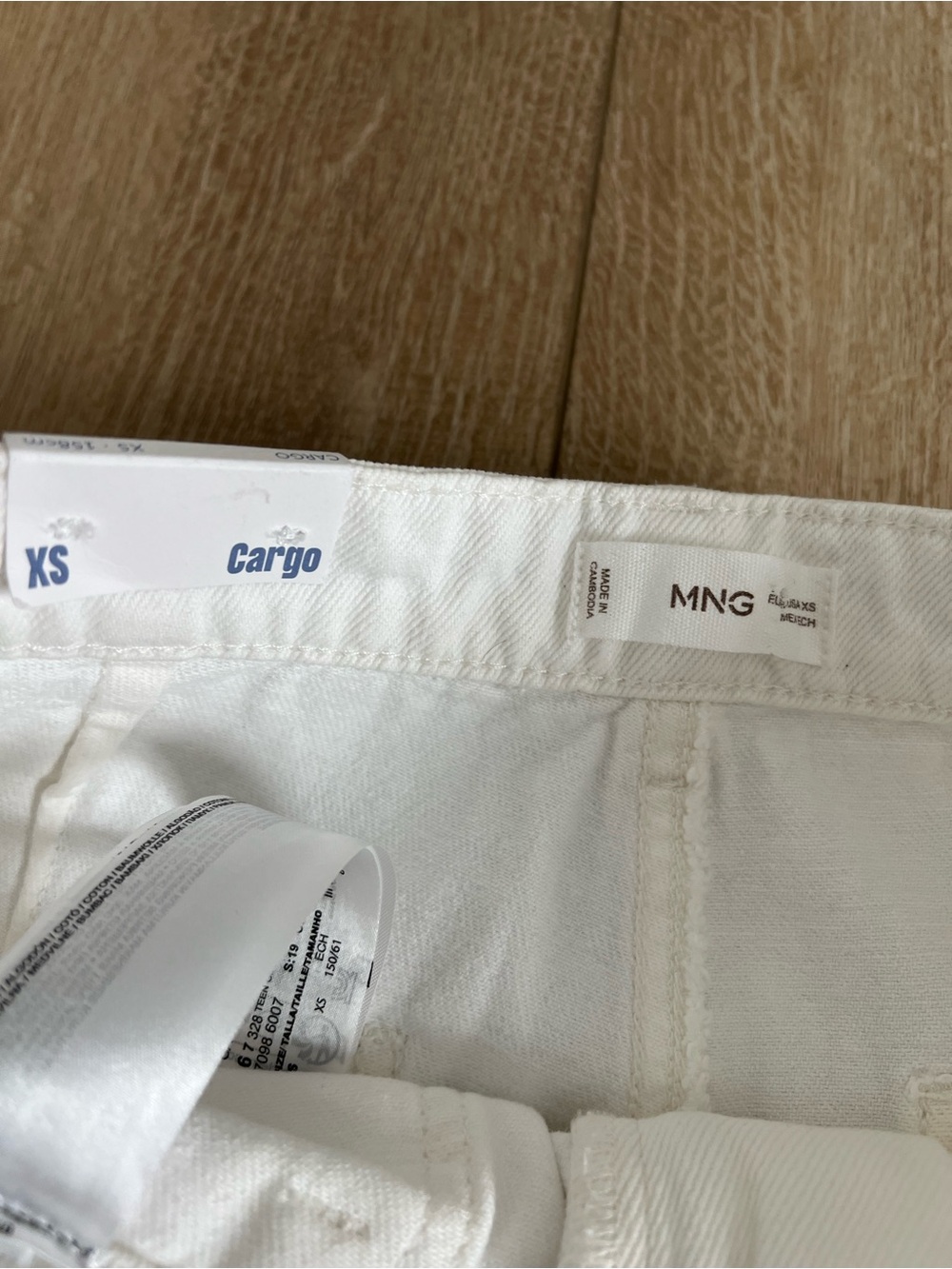 NWT Mango women’s White Cargo denim jeans Pants - MNG XS - Picture 4 of 7